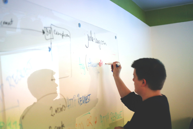 Photo of whiteboarding